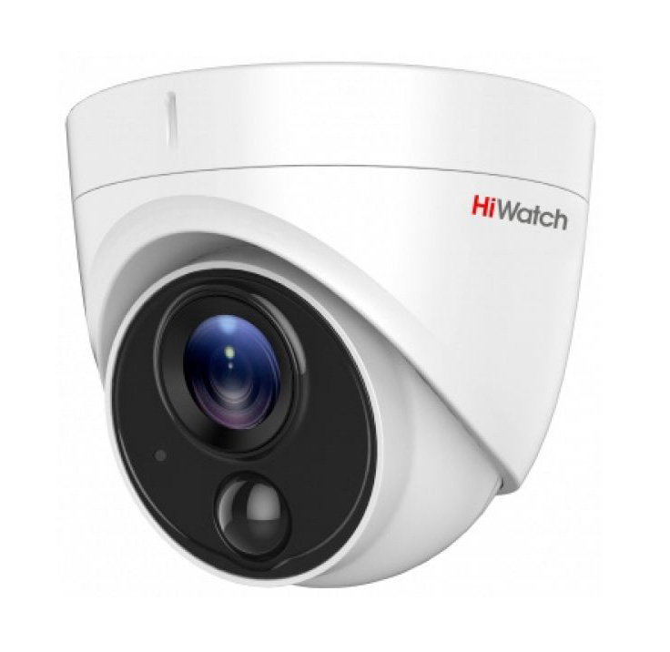 HiWatch DS-T213 (3.6 mm). 2Мп уличная купольная HD-TVI камера с EXIR-подсветкой до 20м