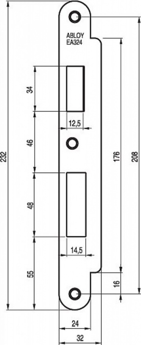 ABLOY EA324. Запорная планка Abloy